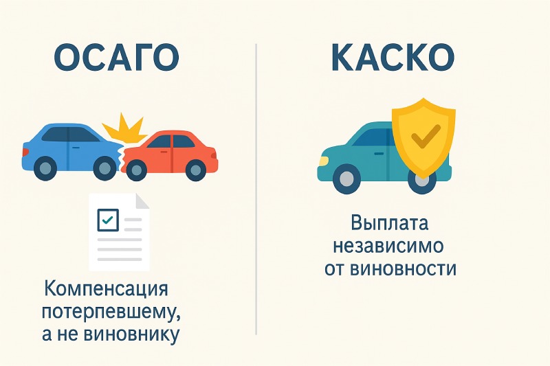 Разница ОСАГО от КАСКО